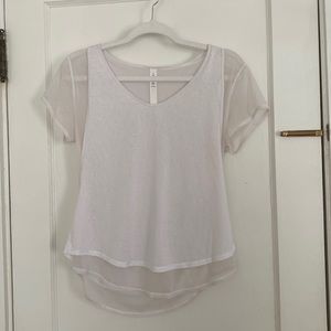 Lululemon layered mesh t shirt